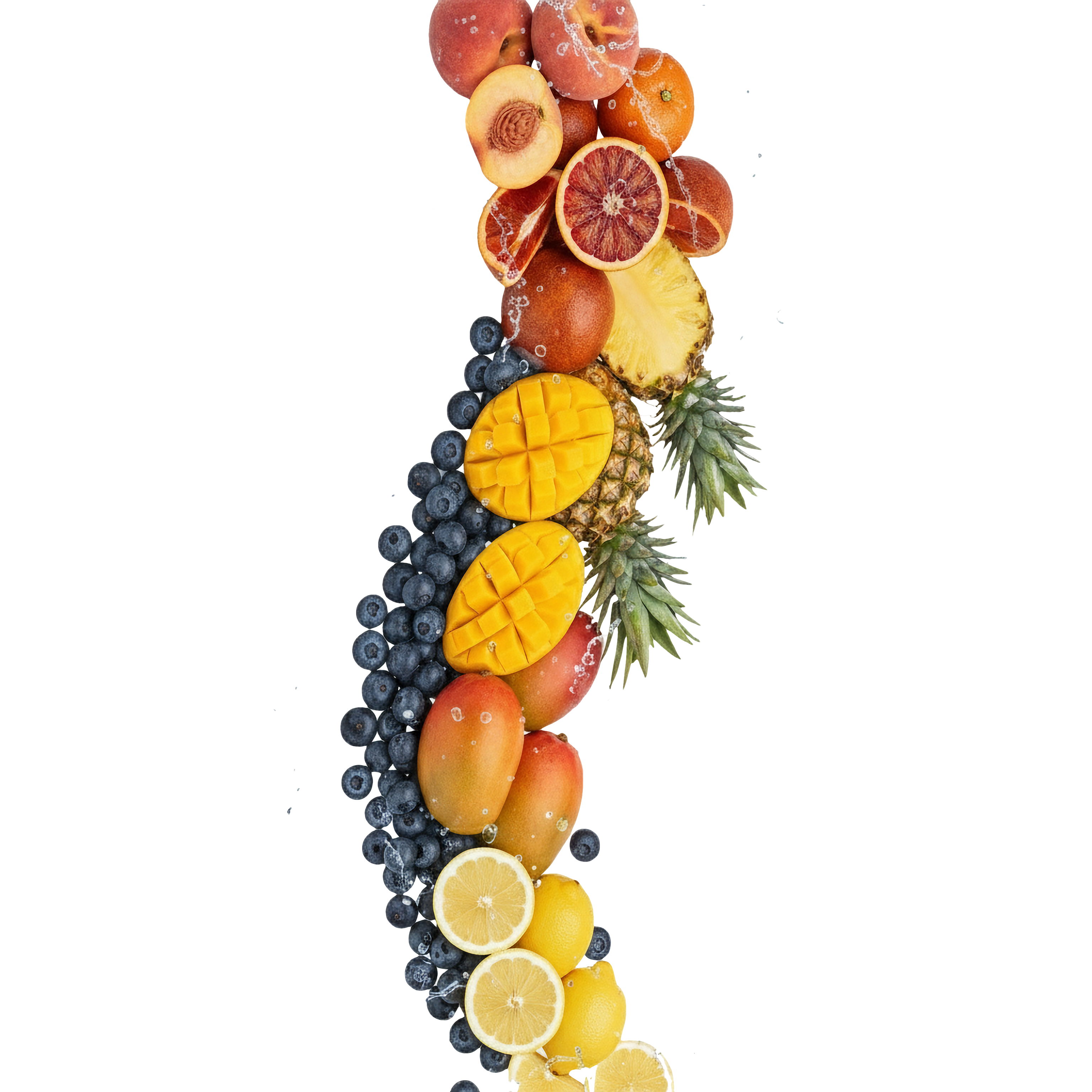 Fresh fruits wave background